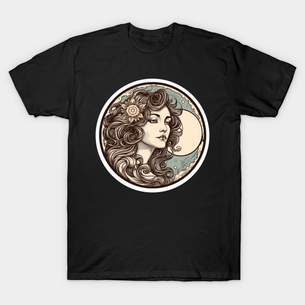 Moon Goddess, Selene T-Shirt by SWITPaintMixers